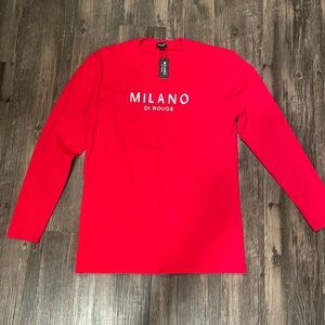 Long sleeve red Milano shirt